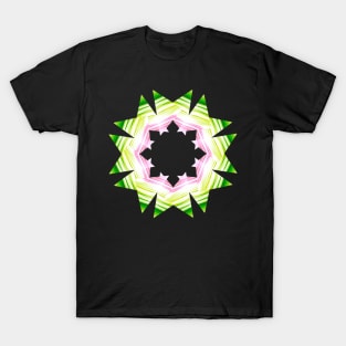 Green and pink Star T-Shirt